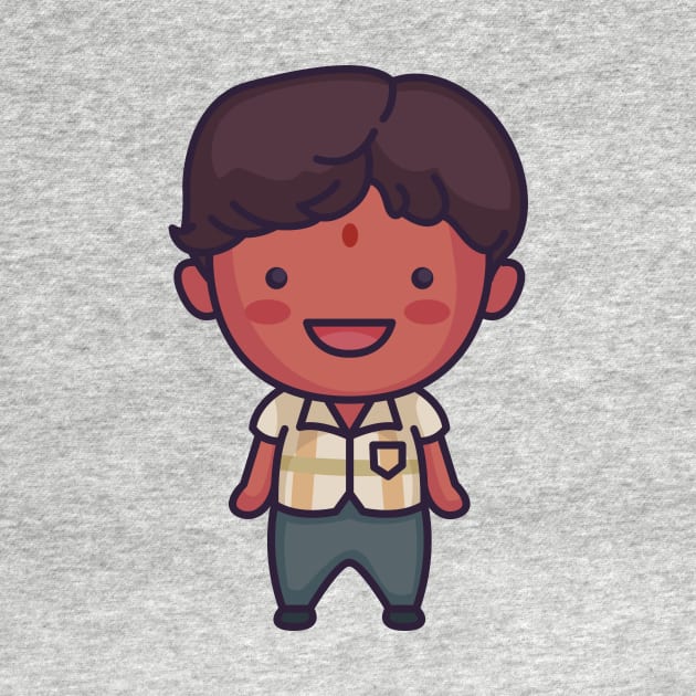 Cute Indian Boy Cartoon by SLAG_Creative